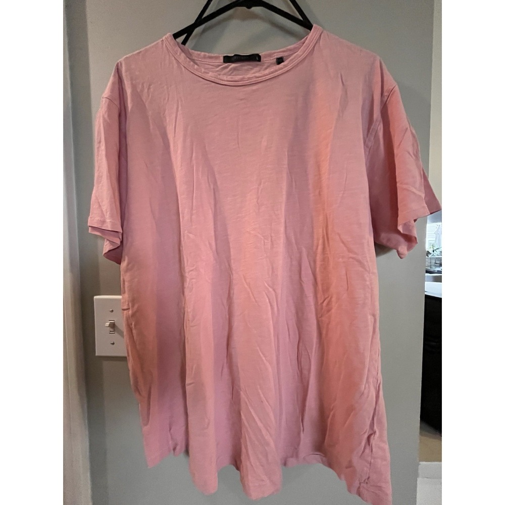 Greyson T-Shirt Mens Large Pink Short Sleeve Crew‎ Neck Blank 100% Cotton